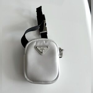 Prada white mini pouch